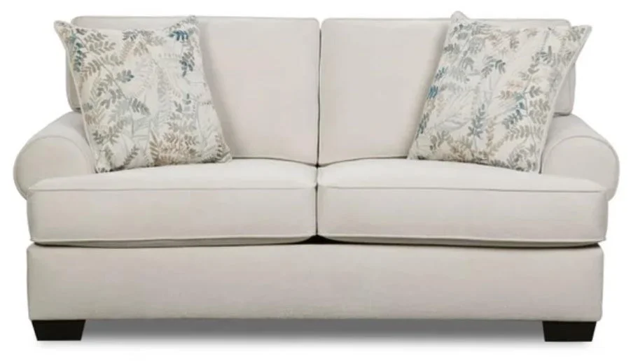 Behold Home Behold 1421-02 Loveseat, Feather Cream | Furniture and More